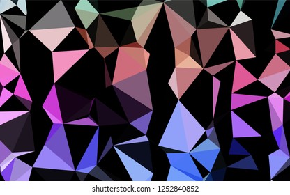Light Multicolor, Rainbow vector abstract polygonal texture. Creative geometric illustration in Origami style with gradient. Brand new style for your business design.