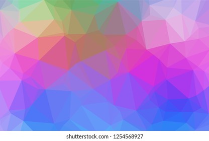 Light Multicolor, Rainbow vector abstract mosaic backdrop. A vague abstract illustration with gradient. A completely new design for your business.