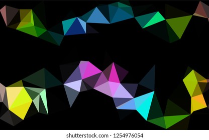 Light Multicolor, Rainbow vector abstract polygonal cover. Creative illustration in halftone style with gradient. A completely new template for your business design.