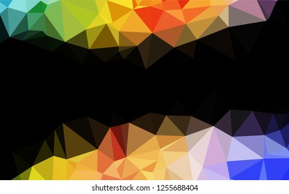 Light Multicolor, Rainbow vector abstract mosaic pattern. Shining colored illustration in a Brand new style. The polygonal design can be used for your web site.