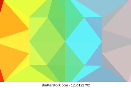Light Multicolor, Rainbow vector abstract mosaic backdrop. An elegant bright illustration with gradient. Brand new style for your business design.