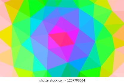 Light Multicolor, Rainbow vector abstract polygonal layout. Colorful illustration in abstract style with gradient. A completely new design for your business.