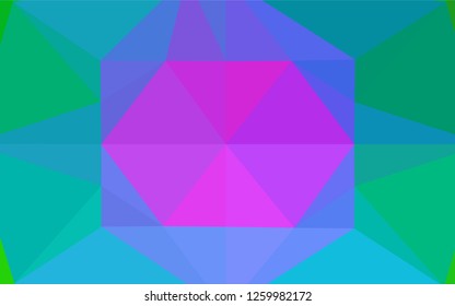 Light Multicolor, Rainbow vector abstract mosaic background. Glitter abstract illustration with an elegant design. The polygonal design can be used for your web site.
