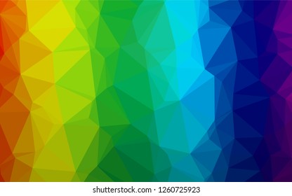 Light Multicolor, Rainbow vector abstract polygonal layout. Creative geometric illustration in Origami style with gradient. The template can be used as a background for cell phones.