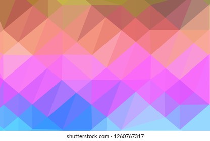 Light Multicolor, Rainbow vector abstract polygonal cover. Colorful illustration in Origami style with gradient.  Brand new design for your business.