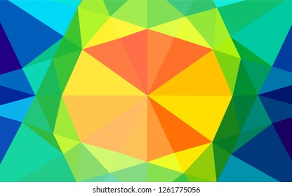 Light Multicolor, Rainbow vector abstract mosaic pattern. Modern geometrical abstract illustration with gradient. Brand new style for your business design.