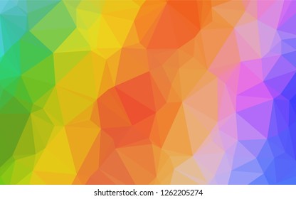 Light Multicolor, Rainbow vector abstract polygonal texture. Modern geometrical abstract illustration with gradient. The polygonal design can be used for your web site.