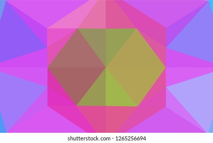 Light Multicolor, Rainbow vector abstract polygonal cover. Colorful abstract illustration with gradient. A completely new template for your business design.