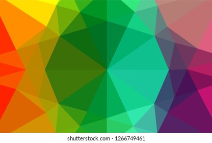 Light Multicolor, Rainbow vector abstract polygonal cover. A vague abstract illustration with gradient. Brand new style for your business design.