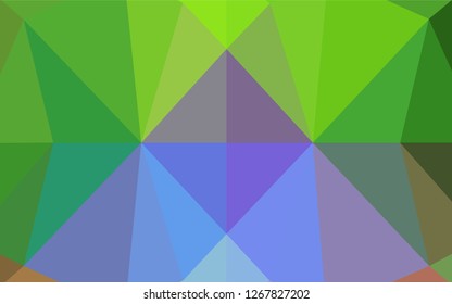 Light Multicolor, Rainbow vector abstract polygonal layout. Glitter abstract illustration with an elegant design. A completely new design for your business.