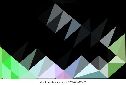 Light Multicolor, Rainbow vector abstract mosaic backdrop. Colorful illustration in Origami style with gradient.  Template for a cell phone background.