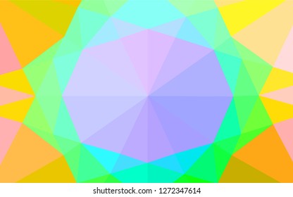 Light Multicolor, Rainbow vector abstract mosaic pattern. Modern geometrical abstract illustration with gradient. The completely new template can be used for your brand book.