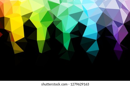 Light Multicolor, Rainbow vector abstract mosaic pattern. Colorful illustration in abstract style with gradient. Polygonal design for your web site.