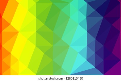 Light Multicolor, Rainbow vector abstract polygonal texture. Modern geometrical abstract illustration with gradient. Elegant pattern for a brand book.