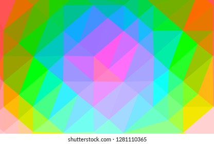Light Multicolor, Rainbow vector abstract mosaic pattern. An elegant bright illustration with gradient. Completely new design for your business.