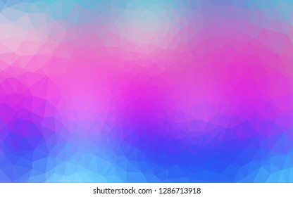 Light Multicolor, Rainbow vector abstract polygonal texture. Colorful illustration in abstract style with gradient. Completely new template for your business design.