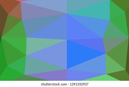 Light Multicolor, Rainbow vector abstract mosaic pattern. An elegant bright illustration with gradient. Triangular pattern for your business design.
