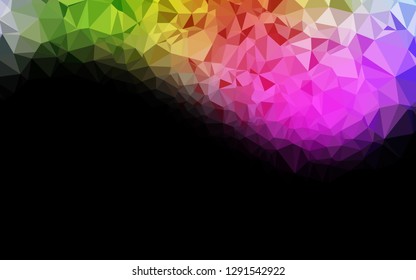 Light Multicolor, Rainbow vector abstract mosaic backdrop. Shining colored illustration in a Brand new style. New texture for your design.
