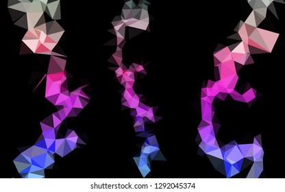 Light Multicolor, Rainbow vector abstract polygonal texture. Shining colored illustration in a Brand new style. Completely new template for your business design.