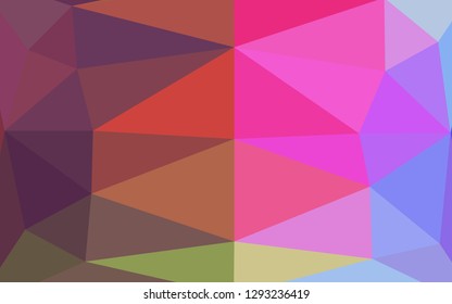 Light Multicolor, Rainbow vector abstract mosaic background. Glitter abstract illustration with an elegant design. Textured pattern for background.
