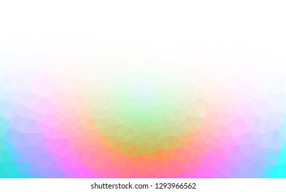Light Multicolor, Rainbow vector abstract mosaic background. Creative illustration in halftone style with gradient. Completely new template for your business design.