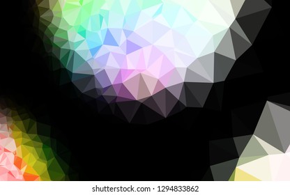Light Multicolor, Rainbow vector abstract mosaic background. An elegant bright illustration with gradient. Polygonal design for your web site.