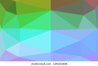 Light Multicolor, Rainbow vector abstract polygonal texture. Brand new colorful illustration in with gradient. Elegant pattern for a brand book.