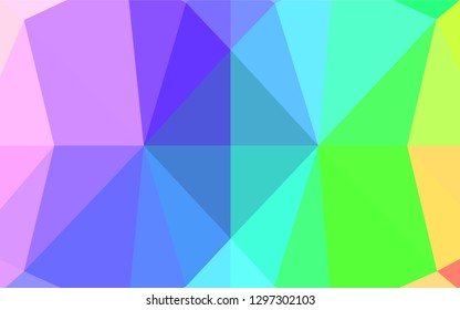 Light Multicolor, Rainbow vector abstract mosaic background. Colorful abstract illustration with gradient. Brand new design for your business.