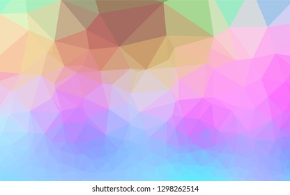 Light Multicolor, Rainbow vector abstract mosaic backdrop. A vague abstract illustration with gradient. The elegant pattern can be used as part of a brand book.