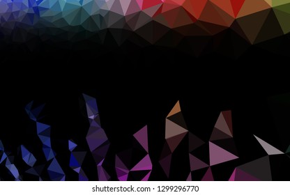 Light Multicolor, Rainbow vector abstract mosaic background. Shining illustration, which consist of triangles. Brand new design for your business.