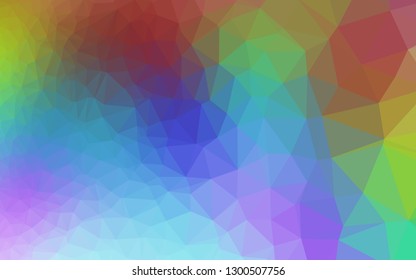 Light Multicolor, Rainbow vector abstract mosaic backdrop. Glitter abstract illustration with an elegant design. Textured pattern for background.