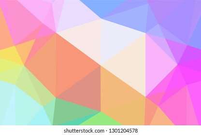 Light Multicolor, Rainbow vector abstract mosaic pattern. Brand new colored illustration in blurry style with gradient. A new texture for your design.