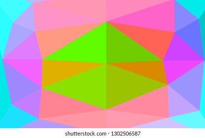 Light Multicolor, Rainbow vector abstract polygonal layout. A completely new color illustration in a vague style. Completely new design for your business.