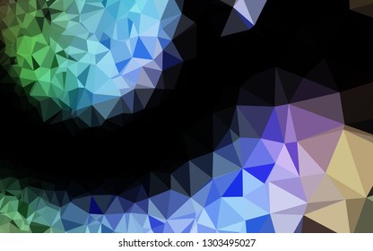 Light Multicolor, Rainbow vector abstract polygonal texture. Glitter abstract illustration with an elegant design. Polygonal design for your web site.