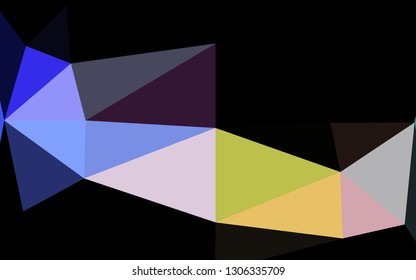 Light Multicolor, Rainbow vector abstract mosaic background. Shining colored illustration in a Brand new style. Triangular pattern for your business design.