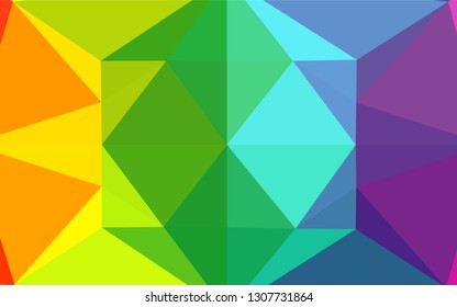 Light Multicolor, Rainbow vector abstract mosaic pattern. Modern geometrical abstract illustration with gradient. A completely new template for your business design.