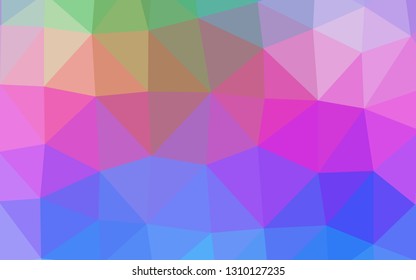 Light Multicolor, Rainbow vector abstract mosaic background. An elegant bright illustration with gradient. Textured pattern for background.