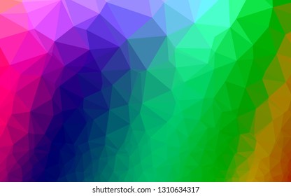 Light Multicolor, Rainbow vector abstract polygonal layout. An elegant bright illustration with gradient. Polygonal design for your web site.