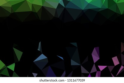 Light Multicolor, Rainbow vector abstract polygonal texture. A sample with polygonal shapes. Completely new design for your business.