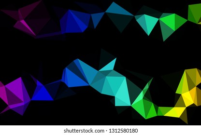 Light Multicolor, Rainbow vector abstract polygonal layout. Creative illustration in halftone style with gradient. Elegant pattern for a brand book.