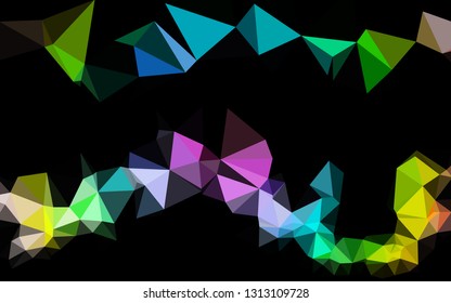 Light Multicolor, Rainbow vector abstract mosaic pattern. Modern geometrical abstract illustration with gradient. Brand new design for your business.