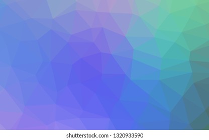 Light Multicolor, Rainbow vector abstract polygonal texture. Creative illustration in halftone style with gradient. Elegant pattern for a brand book.