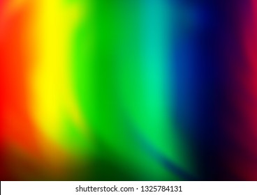Light Multicolor, Rainbow vector abstract blurred template. A completely new color illustration in a bokeh style. The background for your creative designs.