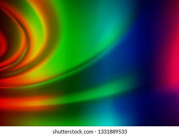 Light Multicolor, Rainbow vector abstract blurred pattern. A completely new color illustration in a bokeh style. The template can be used for your brand book.