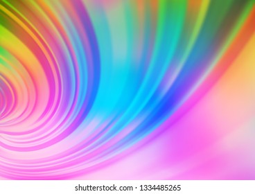 Light Multicolor, Rainbow vector abstract blurred template. Creative illustration in halftone style with gradient. The elegant pattern for brand book.
