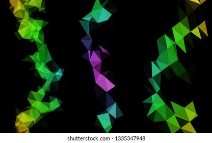 Light Multicolor, Rainbow vector abstract polygonal cover. Modern geometrical abstract illustration with gradient. The best triangular design for your business.