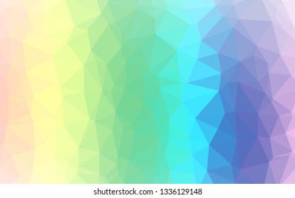 Light Multicolor, Rainbow vector abstract mosaic background. Modern geometrical abstract illustration with gradient. Elegant pattern for a brand book.