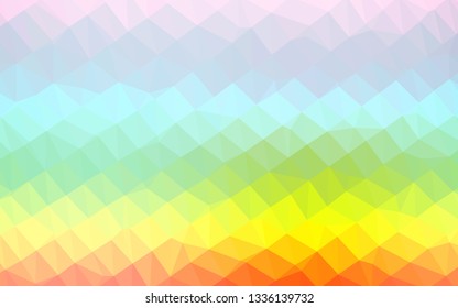 Light Multicolor, Rainbow vector abstract mosaic backdrop. Glitter abstract illustration with an elegant design. Brand new style for your business design.