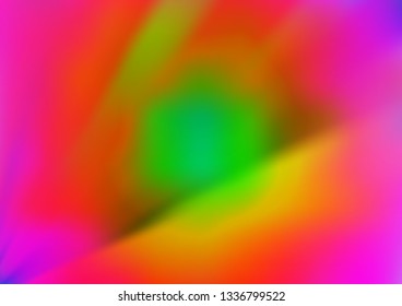 Light Multicolor, Rainbow vector abstract blurred pattern. Creative illustration in halftone style with gradient. The background for your creative designs.