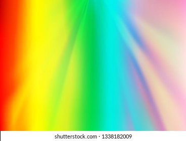 Light Multicolor, Rainbow vector abstract blurred template. Colorful abstract illustration with gradient. A completely new design for your business.